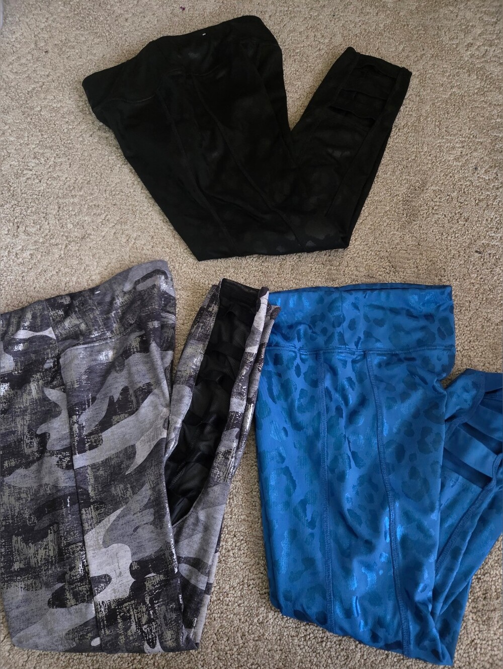 Lot Of 3 Metallic Justice Leggings 10-12